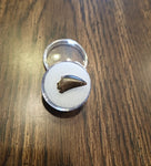 This is a 11/16" long Raptor tooth from the Hell Creek formation in Garfield County, Montana. It is in great condition with no significant repair or restoration L-11/16" W-3/8" Anterior-85%