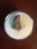 Found in the Hell Creek Formation, these dinosaurs with parrot-like beaks, are a rather uncommon find. This tooth is in excellent condition.  Length 3/8"  Width 1/2"